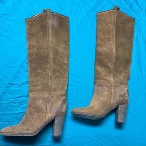 Isabel Marant Suede Delphia knee high boot